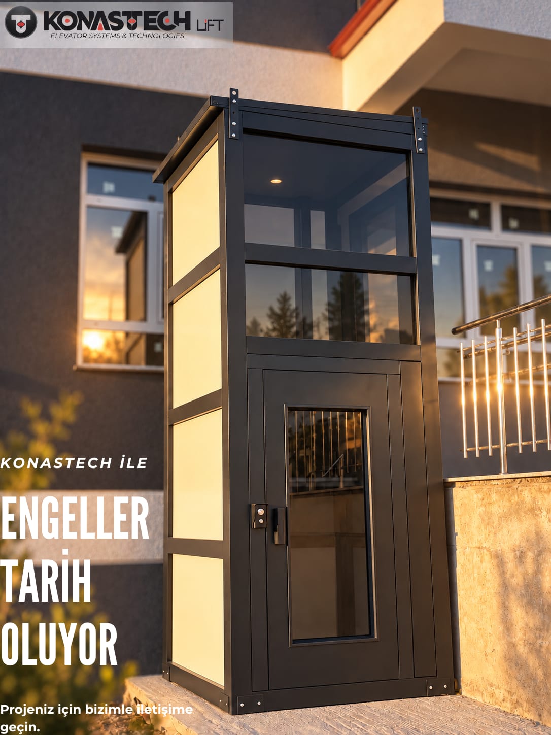 KONASTECH LİFT kapalı tip platform tanıtım görseli